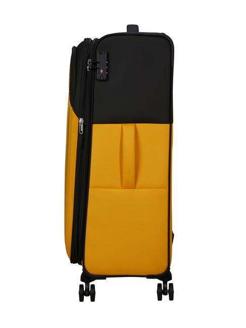 DARING DASH Large expandable trolley black/yellow - Semi-rigid Trolley Cases