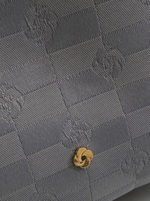 EVERY-TIME Small shoulder bag with 2 compartments silver gray jacquard - Women’s Bags