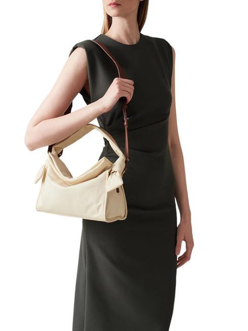 LOVER NYLON Small hobo bag with shoulder strap chamomile/leather - Women&rsquo;s Bags