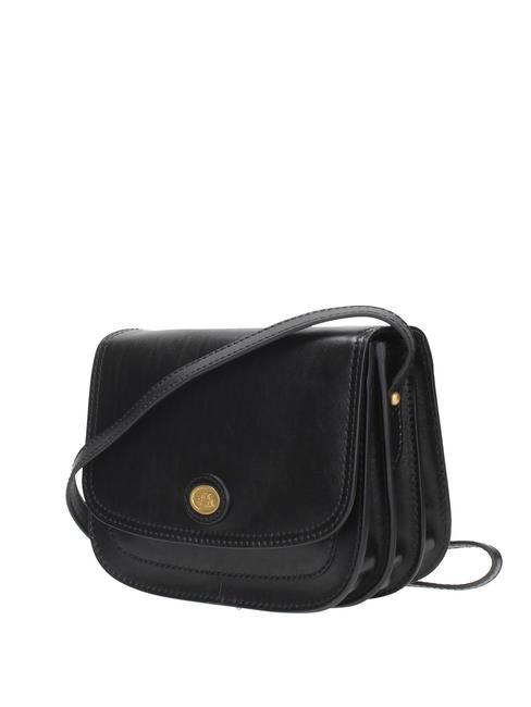 STORY Shoulder postina, in leather Black Gold - Women&rsquo;s Bags