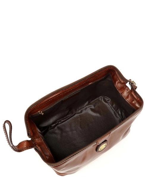 STOVIA Leather beauty BROWN - Beauty Case