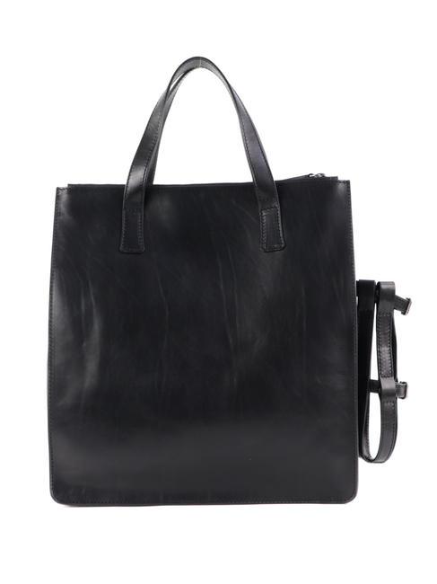 STORY UOMO Vertical leather shopper, with shoulder strap Black - Women’s Bags