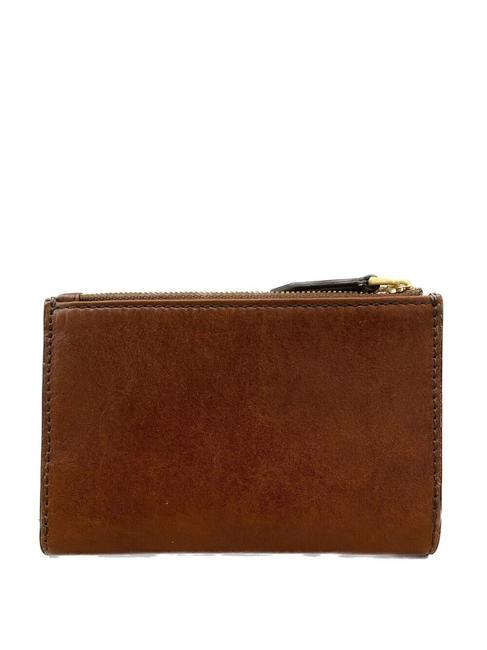 LUCREZIA  Leather clutch bag BROWN - Women’s Wallets