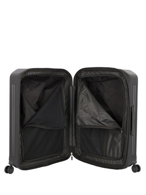 PQ-LIGHT Medium expandable trolley matte black - Rigid Trolley Cases