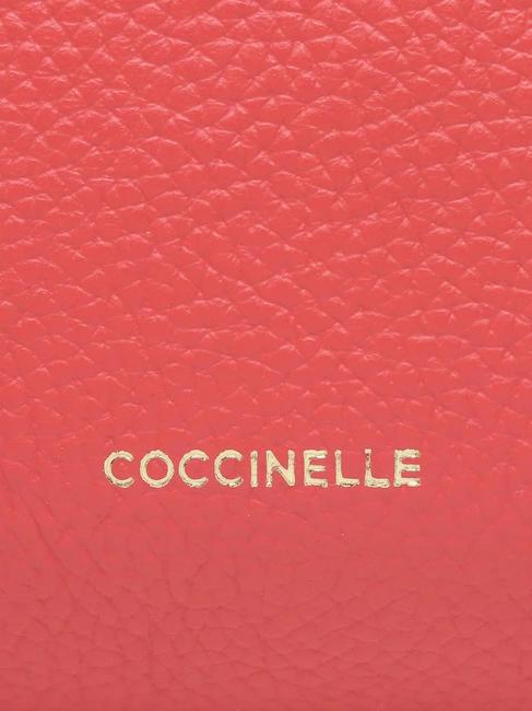 BEAT CLUTCH Hammered leather clutch bag cranberries - Women’s Bags