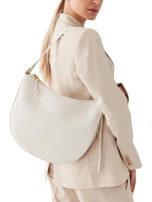 PRISCILLA Shoulder bag, in leather coconut milk - Women’s Bags