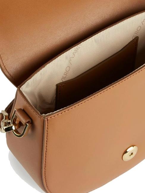 GEO SUMMER BREEZE Round leather shoulder bag TOBACCO - Women&rsquo;s Bags