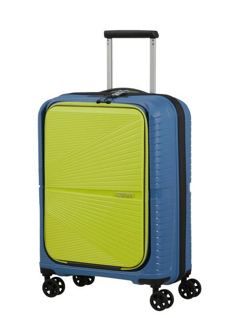 AIRCONIC Hand luggage trolley, 15.6 "PC holder coronet blue/lime - Hand luggage