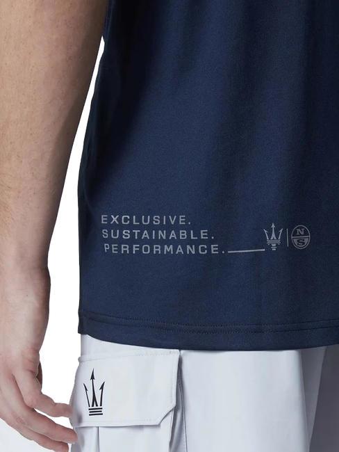 MASERATI Graphic print t-shirt navy blue - T-shirt