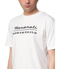 NORTH SAILS MASERATI Maxi print cotton T-shirt white - T-shirt - 3