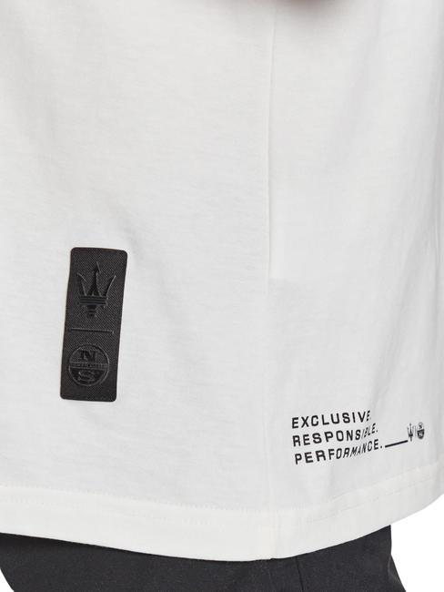 MASERATI Maxi print cotton T-shirt white - T-shirt