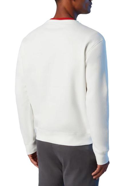 ROUND LOGO Cotton crewneck sweatshirt Marshmallow - Sweatshirts