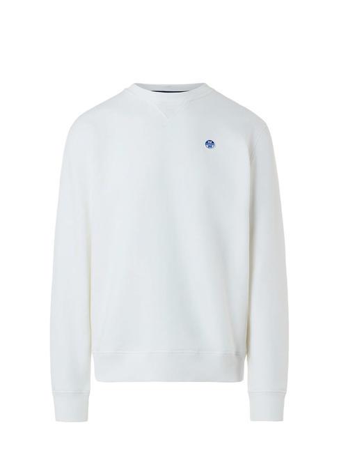ROUND LOGO Cotton crewneck sweatshirt Marshmallow - Sweatshirts