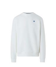 NORTH SAILS ROUND LOGO Cotton crewneck sweatshirt Marshmallow - Sweatshirts - 4