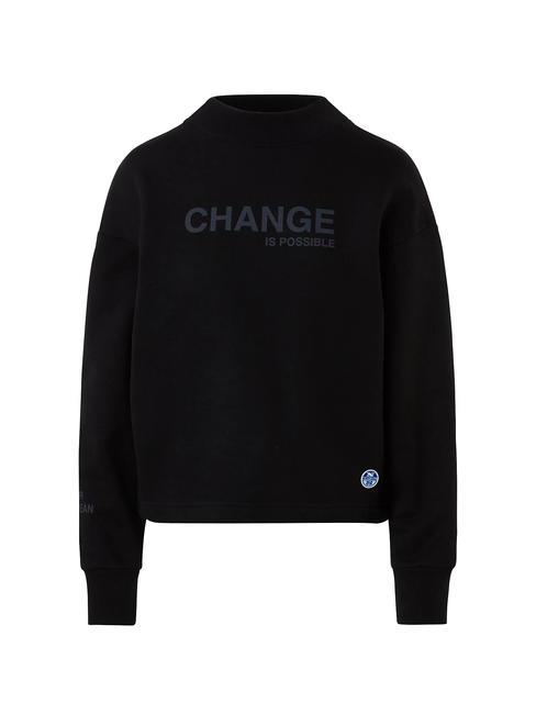 CHANGE IS POSSIBLE Cotton sweatshirt black - Women's Sweatshirts