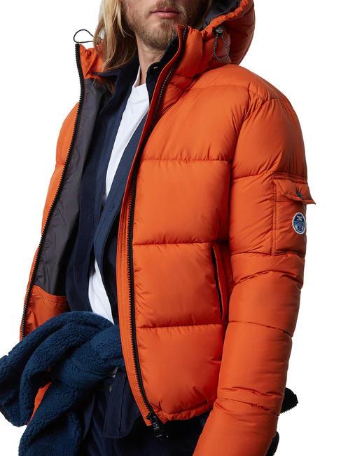 BEAM PUFFER Jacket with hood gold flame - Men's down jackets