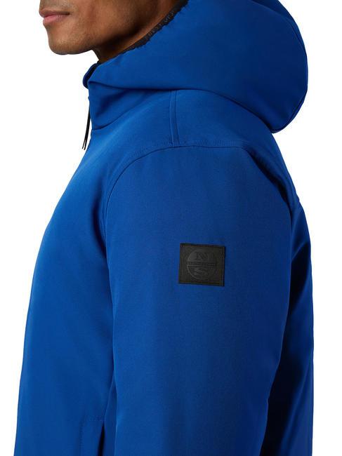 HOBART Jacket with hood ocean blue - Men's down jackets
