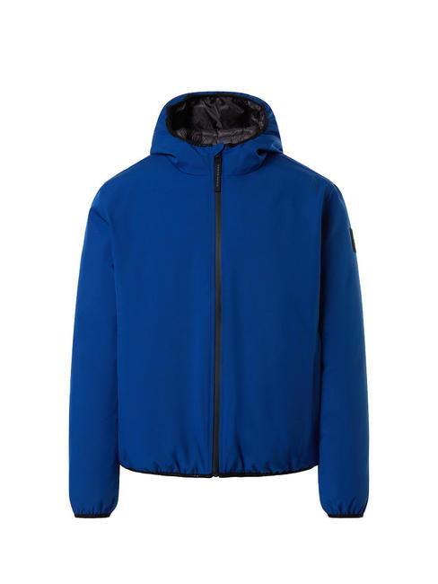 HOBART Jacket with hood ocean blue - Men's down jackets