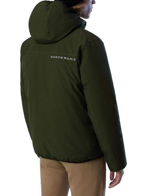 HOBART Jacket with hood forest night - Men's down jackets