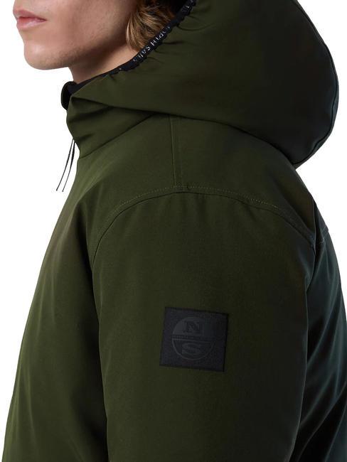 HOBART Jacket with hood forest night - Men's down jackets
