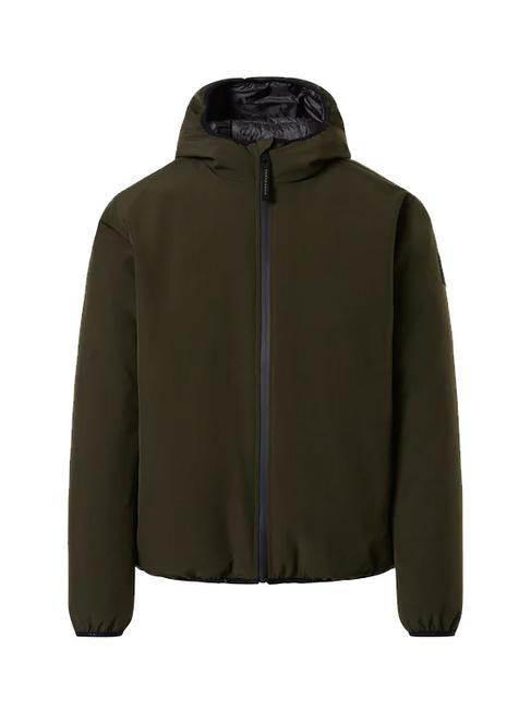 HOBART Jacket with hood forest night - Men's down jackets