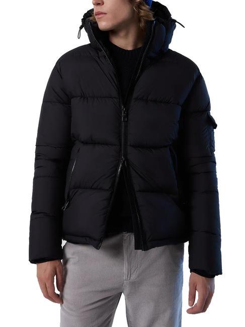BEAM PUFFER Jacket with hood black - Men's down jackets