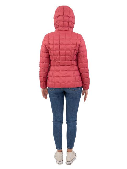 SCIRE NY DOUBLE Double-sided down jacket with hood Cordovan leather - Tabasco - Women's down jackets