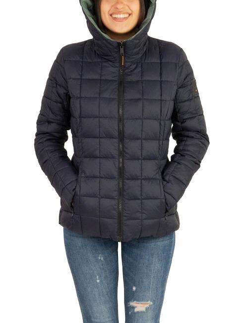 SCIRE NY DOUBLE Double-sided down jacket with hood dark forest - graphite blue - Women's down jackets
