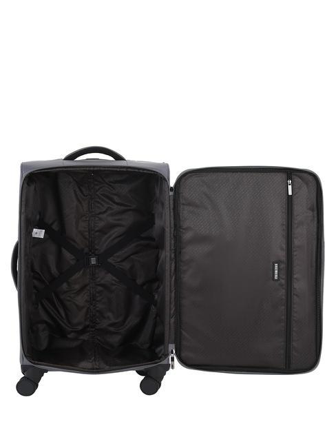 AUDRIK Medium size trolley Grey - Semi-rigid Trolley Cases