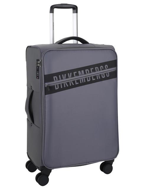 AUDRIK Medium size trolley Grey - Semi-rigid Trolley Cases