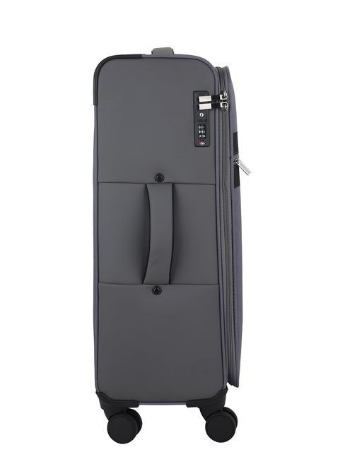 AUDRIK Medium size trolley Grey - Semi-rigid Trolley Cases