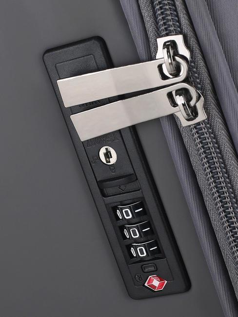 AUDRIK Medium size trolley Grey - Semi-rigid Trolley Cases