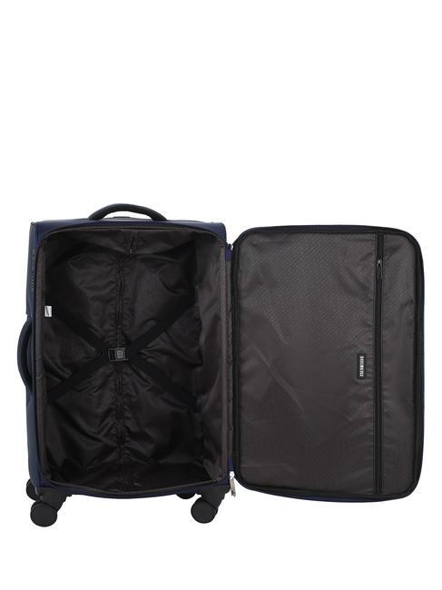 AUDRIK Medium size trolley blue - Semi-rigid Trolley Cases