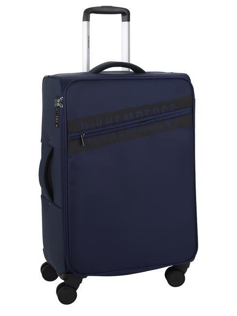 AUDRIK Medium size trolley blue - Semi-rigid Trolley Cases