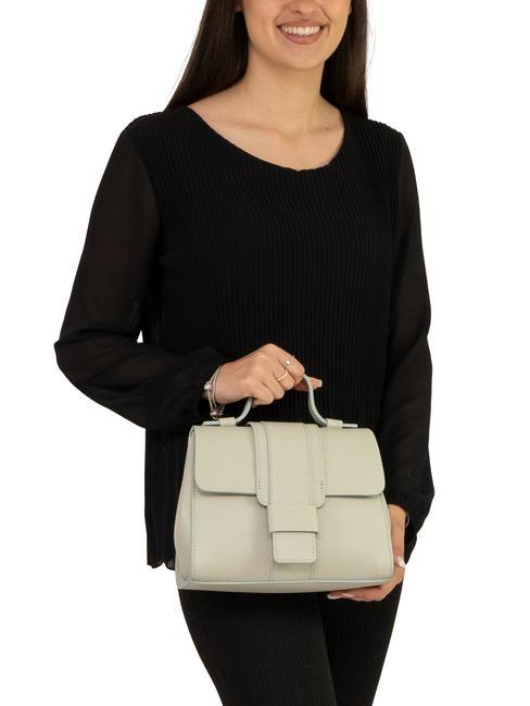 SABRINA Dollar leather satchel bag artic teal - Women’s Bags