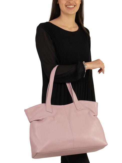 MARTINA Dollar leather shopper bag millennial pink - Women’s Bags