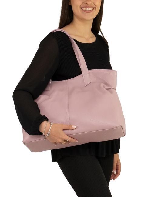 MARTINA Dollar leather shopper bag millennial pink - Women’s Bags