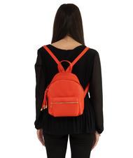 LESAC VANESSA Dollar leather backpack coral - Women’s Bags - 4