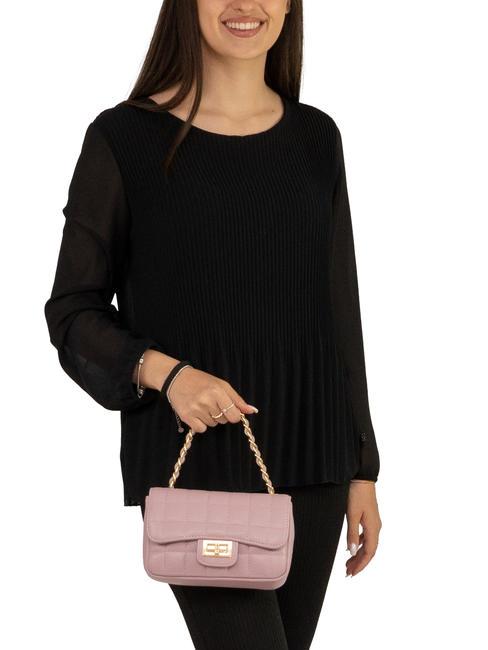 GIULIA Dollar leather chain shoulder bag millennial pink - Women’s Bags
