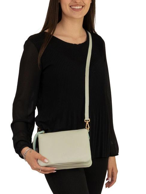 SIMONA Tris dollar leather shoulder bag artic teal - Women&rsquo;s Bags