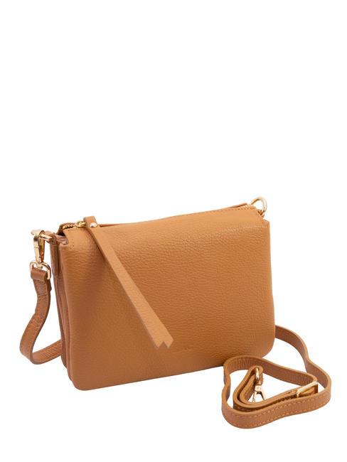 SIMONA Tris dollar leather shoulder bag dark leather - Women&rsquo;s Bags