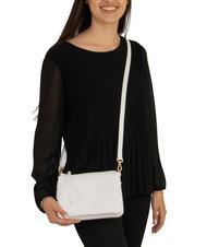 LESAC SIMONA Tris dollar leather shoulder bag optical white - Women’s Bags - 4