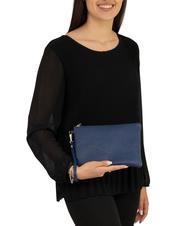 LESAC ROBERTA Dollar leather clutch bag jeans - Women’s Bags - 4