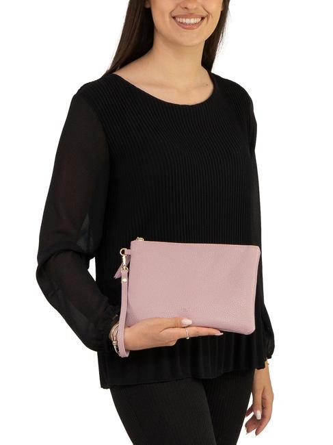ROBERTA Dollar leather clutch bag millennial pink - Women’s Bags