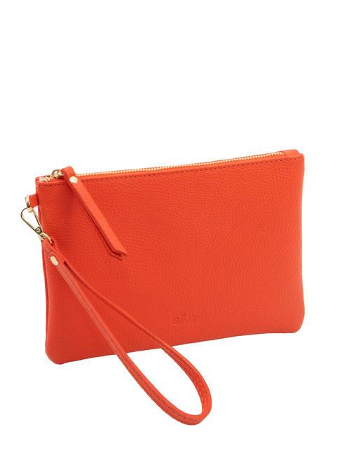 ROBERTA Dollar leather clutch bag coral - Women&rsquo;s Bags