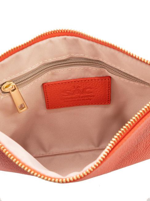ROBERTA Dollar leather clutch bag coral - Women&rsquo;s Bags