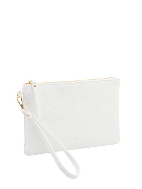 ROBERTA Dollar leather clutch bag optical white - Women’s Bags