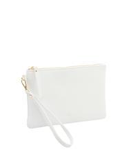 LESAC ROBERTA Dollar leather clutch bag optical white - Women’s Bags - 2