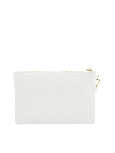 ROBERTA Dollar leather clutch bag optical white - Women’s Bags