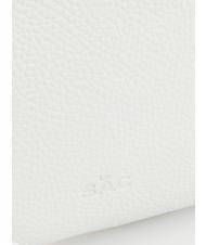 LESAC ROBERTA Dollar leather clutch bag optical white - Women’s Bags - 5